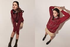 Ananya Panday brings cool vibes to school in collard shirt, baggy sweater and beige skirt