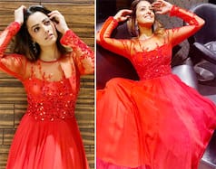 Anita Hassanandani Makes Heads Turn With Her Sizzling Avatar in a Blood Red Outfit