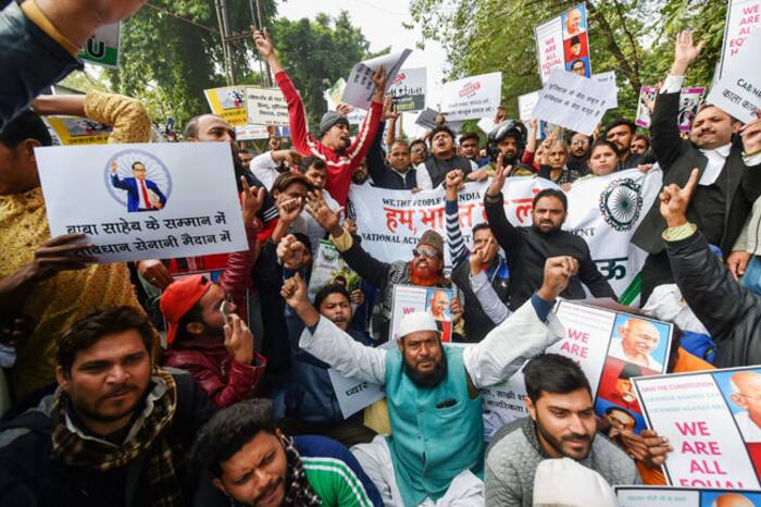 Anti CAA Protesters at Parivartan Chowk in Lucknow 