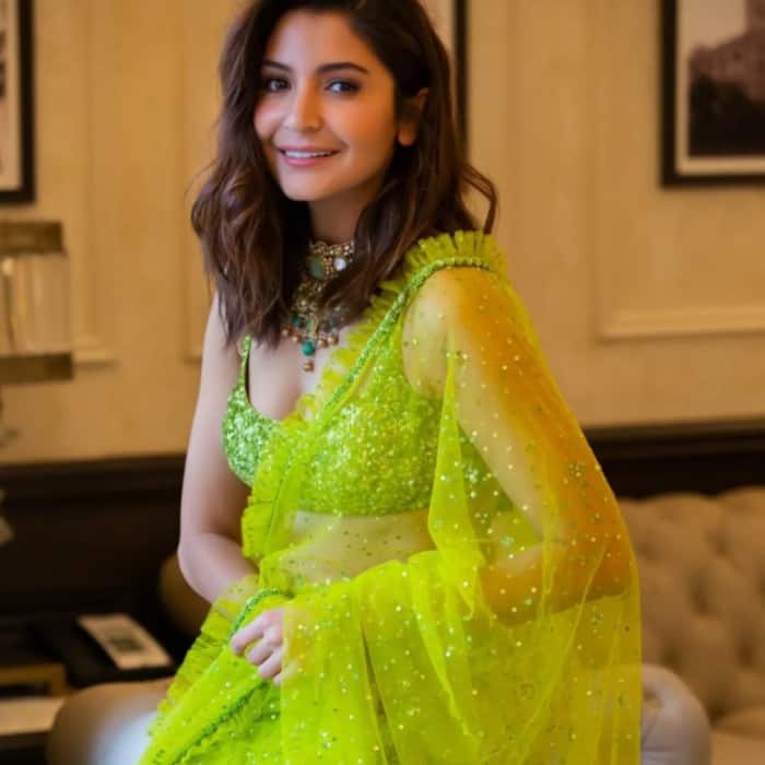 Anushka Sharma goes green! A look at her lime green saree