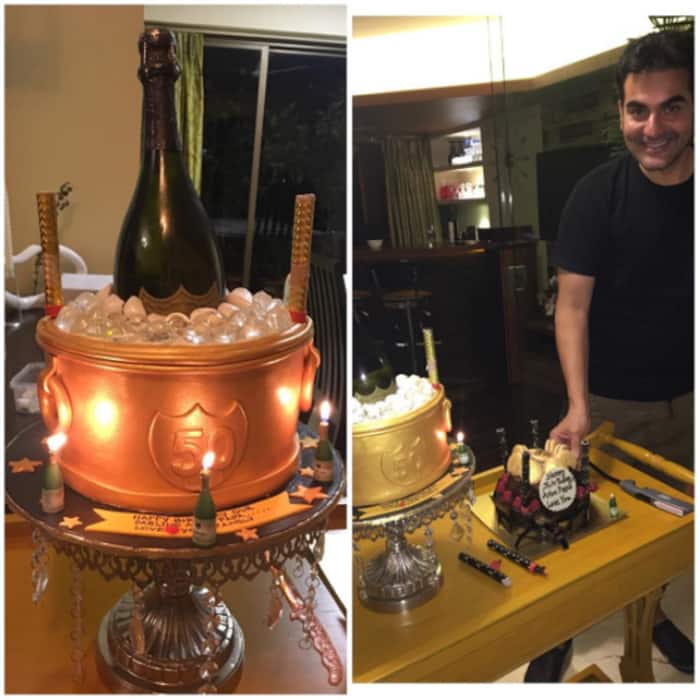 Arbaaz Khan with his birthday cake