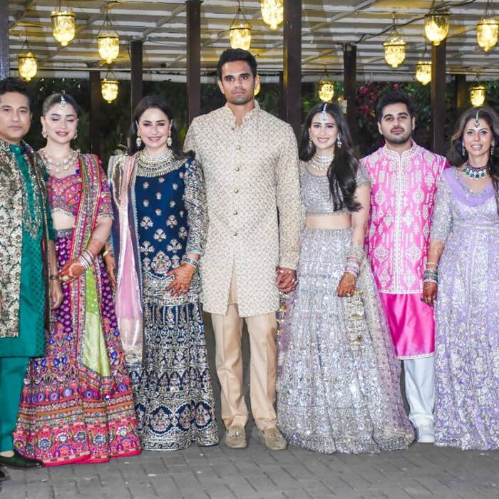 Arjun Tendulkars Mehendi and Sangeet ceremony before marriage to Saaniya Chandhok took place on Tuesday