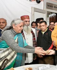 Union Budget 2024: Nirmala Sitharaman Performs Customary Halwa Ceremony; Check Pictures
