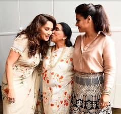 Asha Bhosle, Madhuri Dixit And Kajol Reunite on The Sets of Dance Deewane - See Pics