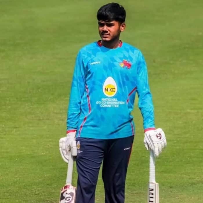 Ayush Mhatre finished not out with 110 runs off 53 balls