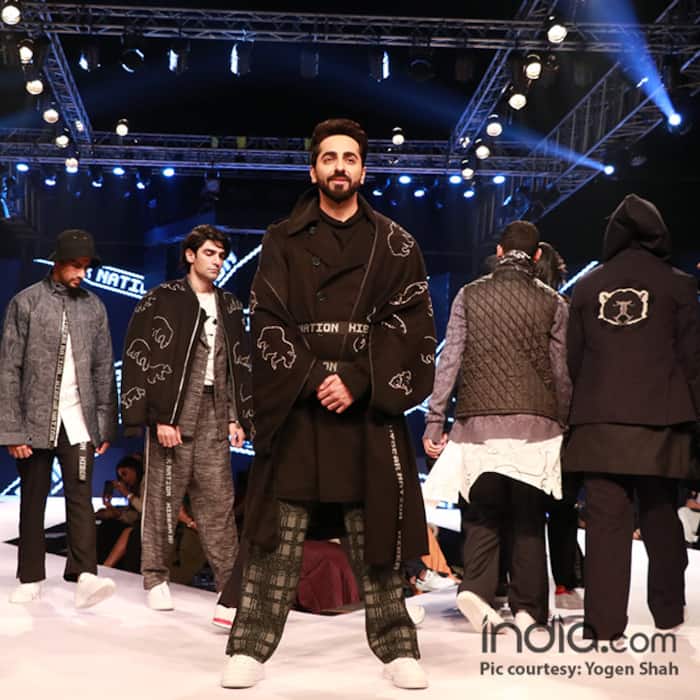 Ayushmann Khurrana walking ramp at GQ fashion nights 2017