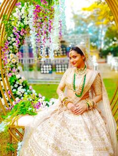 Baaghi 3 Actor Ankita Lokhande Looks Like a Royal Bride in Golden Lehenga, See Photos