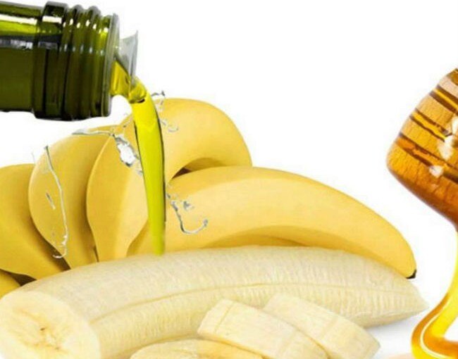Banana Olive oil hair mask