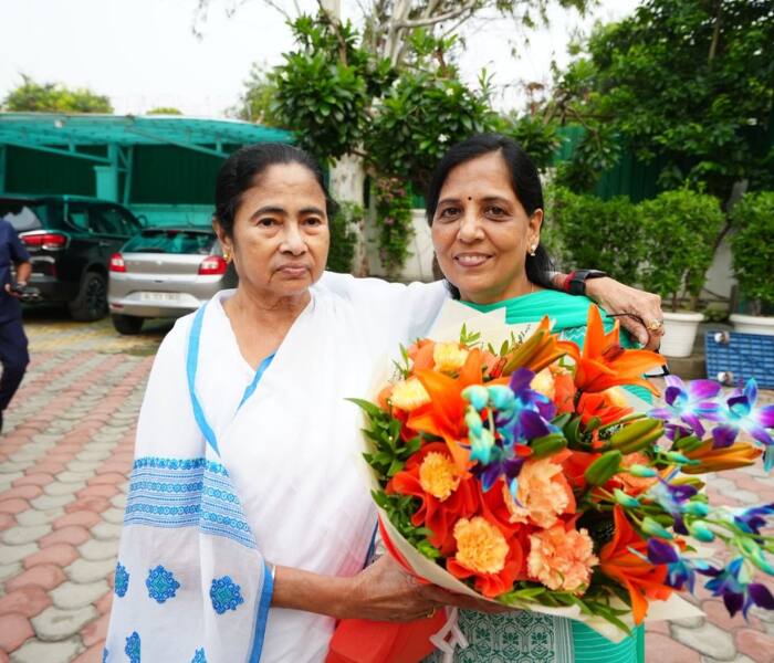 Banerjee is in Delhi to attend the NITI Aayog meeting even as most INDIA bloc chief ministers have decided to give it a miss