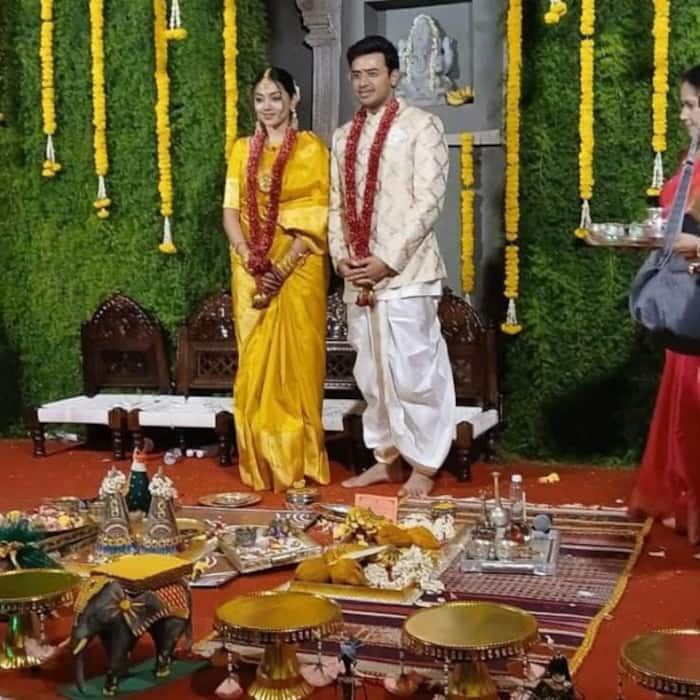 Bengaluru South MP and Bharatiya Janata Yuva Morcha national president Tejasvi Surya on Thursday tied the knot with Carnatic classical singer Sivasri Skandaprasad