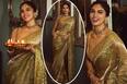 Bhumi Pednekar Looks Diwali Ready in Green Tissue Saree With Gota Patti Work For Rs 1 Lakh - See Photos