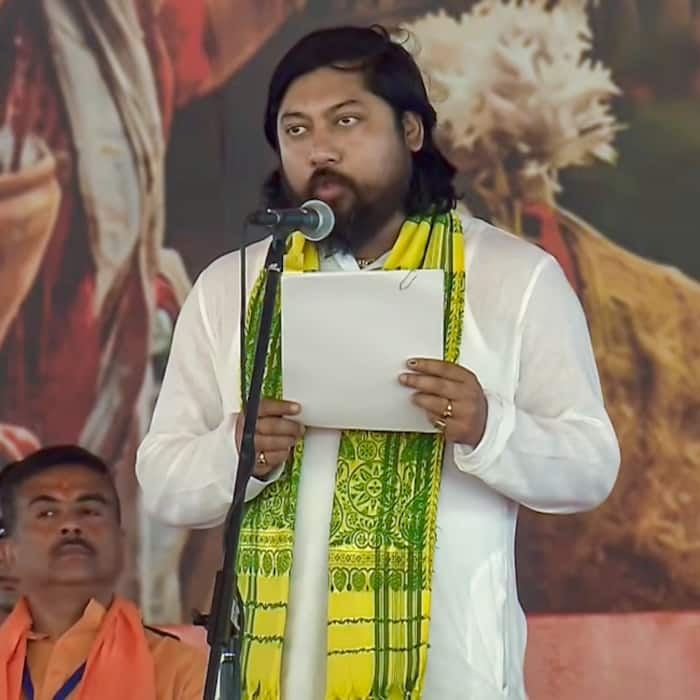 BJP MLA Nisith Pramanik takes the oath
