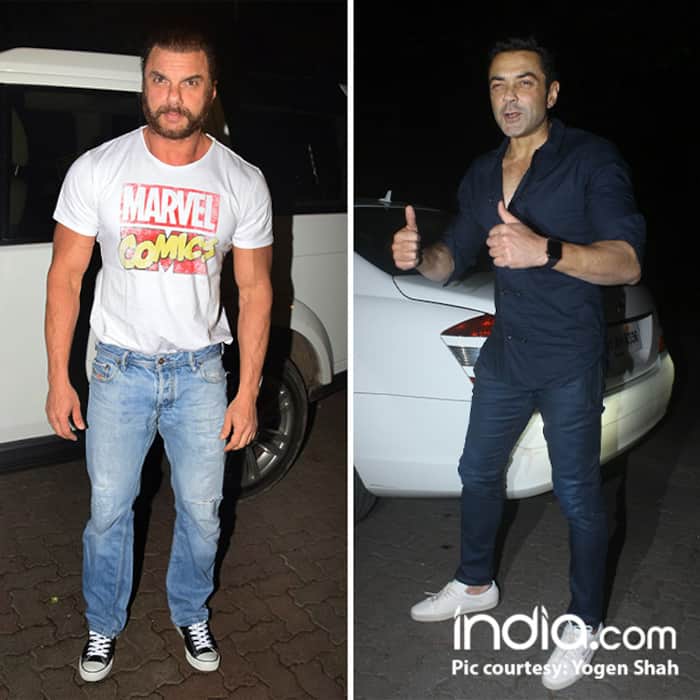 Bobby Deol and Sohail Khan at Deanne Pandey on her birthday bash