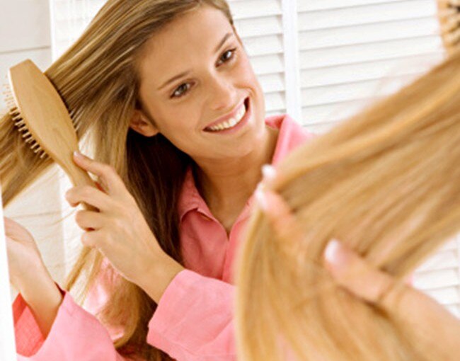 Brush your hair twice a day for at least 1 or 2 minutes