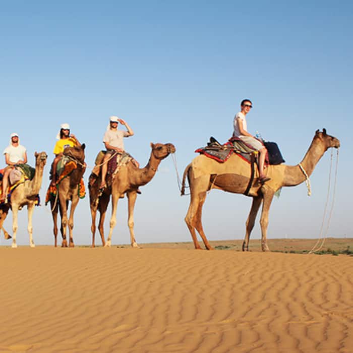 Camel riding and camping in the dunes of Jaisalmer