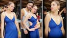 Ankita Lokhande Sizzles in Hot Blue Deep-Neck Dress As She Poses With Hubby Vicky Jain - See Pics