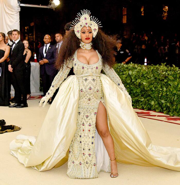 Cardi B at red carpet of Met Gala 2018