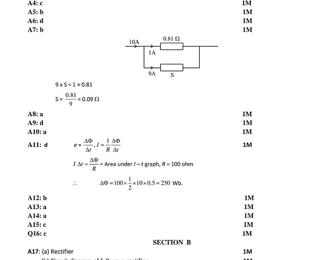 Cbse Class 12th Physics Marking Scheme Cbse Class 12th Physics Marking Scheme
