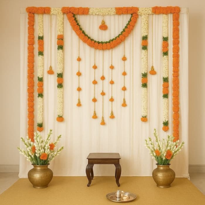 Chaitra Navratri 2026: Marigold and gold theme decoration idea for festive vibes