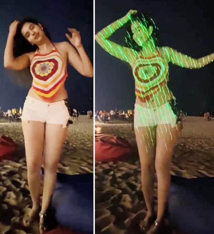 Charu Asopa flaunts hot dance moves in denim shorts
