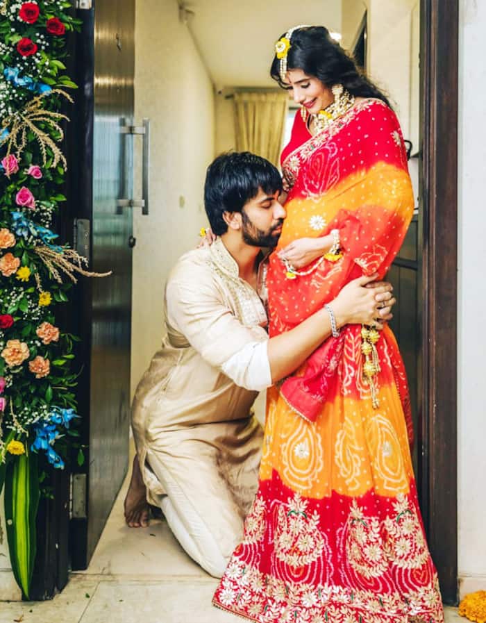 Charu Asopa radiates her pregnancy glow during her baby shower