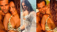 Bipasha Basu – Karan Singh Grover’s PDA Looks So Lit; Actress Oozes Oomph In Floral Bikini At Maldives