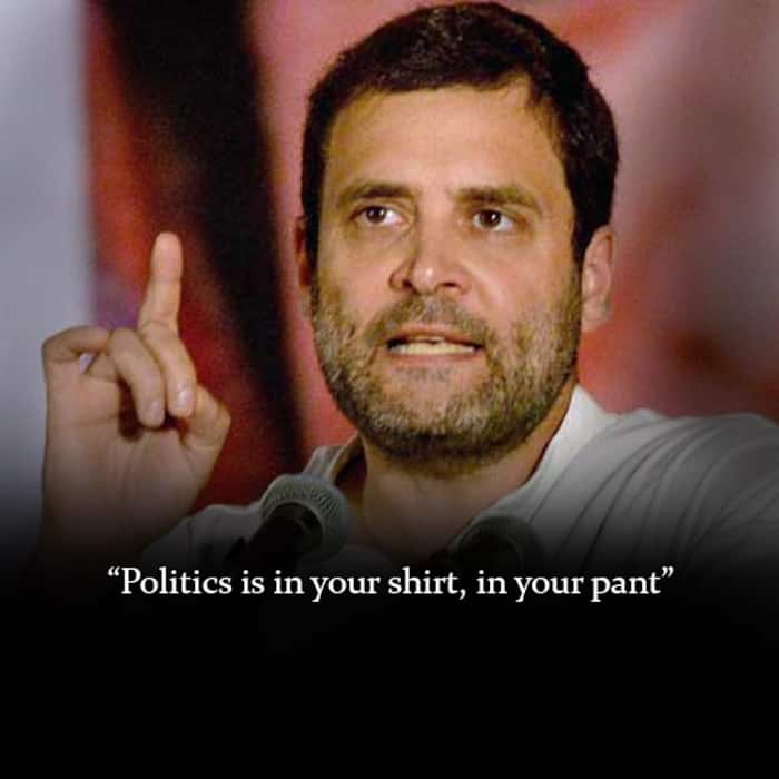 Congress leader Rahul Gandhi on politics