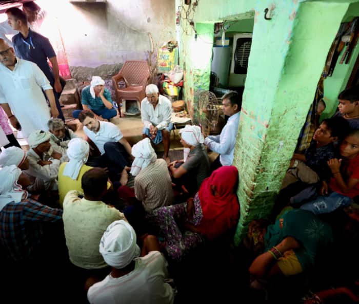 Congress leader Rahul Gandhi visits home of victim in Aligarh