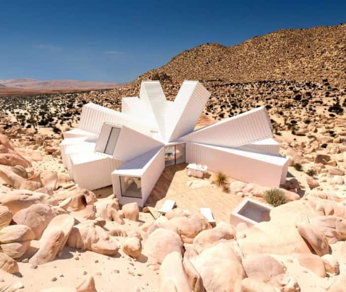 Container house in the desert