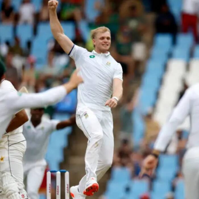 Corbin Bosch got five wickets in his first Test match