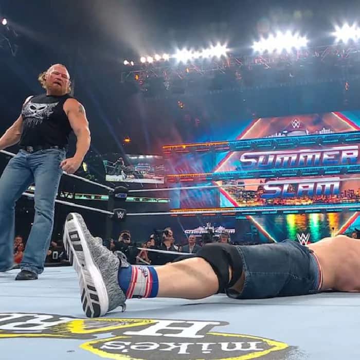 Crowed was stunned after Lesnar s move