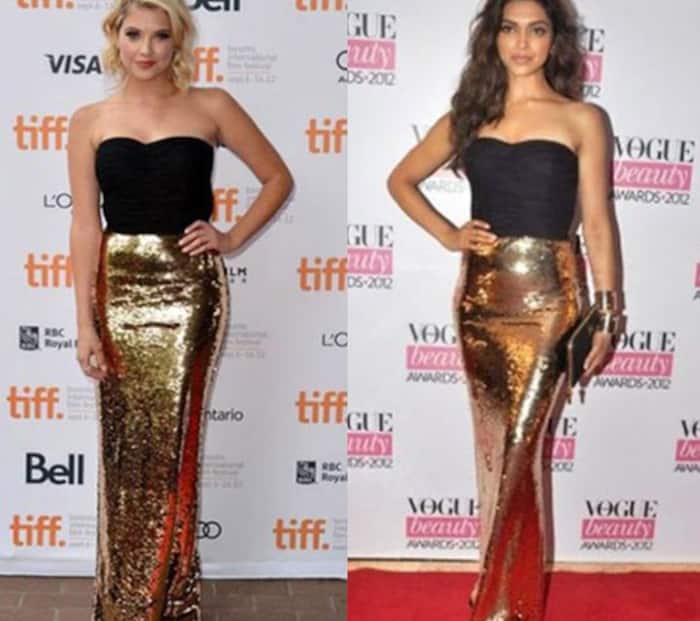 Deepika Padukone and Ashledy Bensone in Dolce and Gabbana