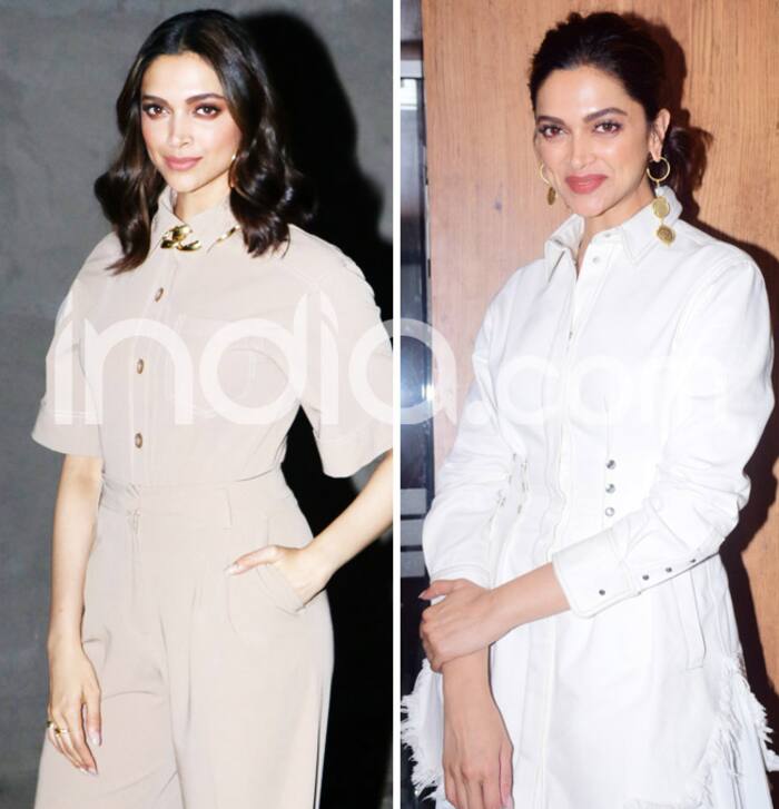 Deepika Padukone Looks Ravishing in Beige Coloured Jumpsuit