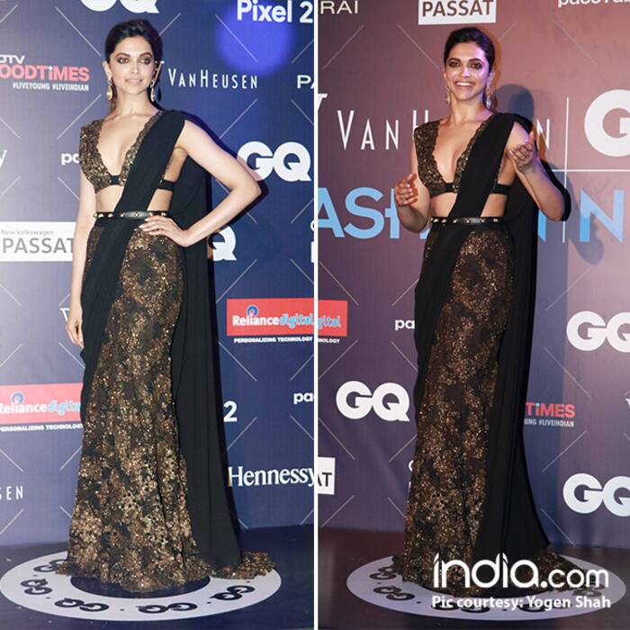 Deepika Padukone strikes pose for shutterbugs at GQ fashion nights 2017