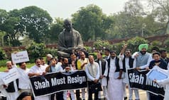 Budget Session of Parliament: Opposition Stages Protest, Demands HM Amit Shah's Resignation Over Delhi Violence