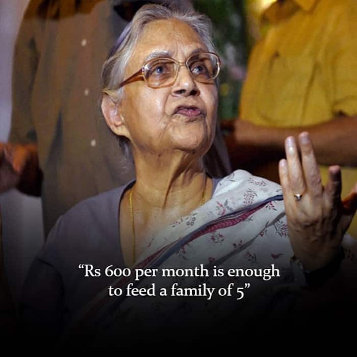Delhi’s ex-Chief Minister Sheila Dixit’s statement on price rise