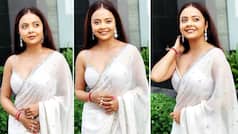 Gobi Bahu Aka Devoleena Bhattacharjee Looks Ravishing in a White Saree With Sexy Sequin Blouse – PICS