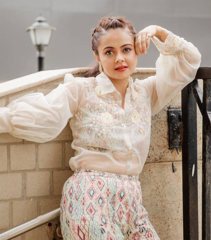 Devoleena Bhattacharjee Looks Chic in a Classic White Outfit