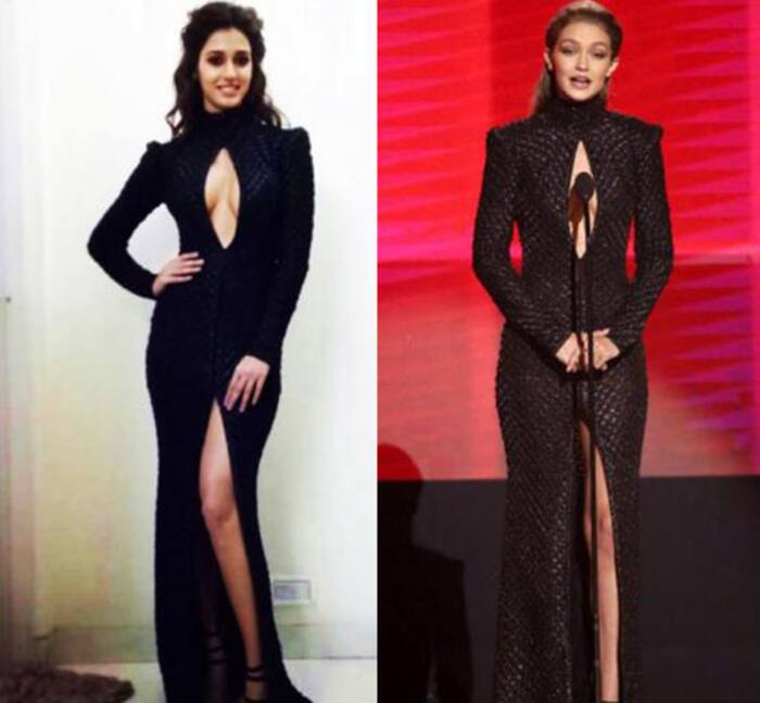 Disha Patni and Gigi Hadid in black outfit