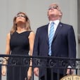 PHOTOS: US President Donald Trump DARES to watch the total solar eclipse bare eyed!