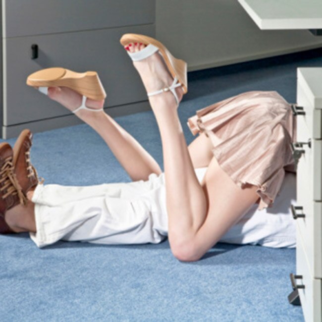 Having sex on the floor