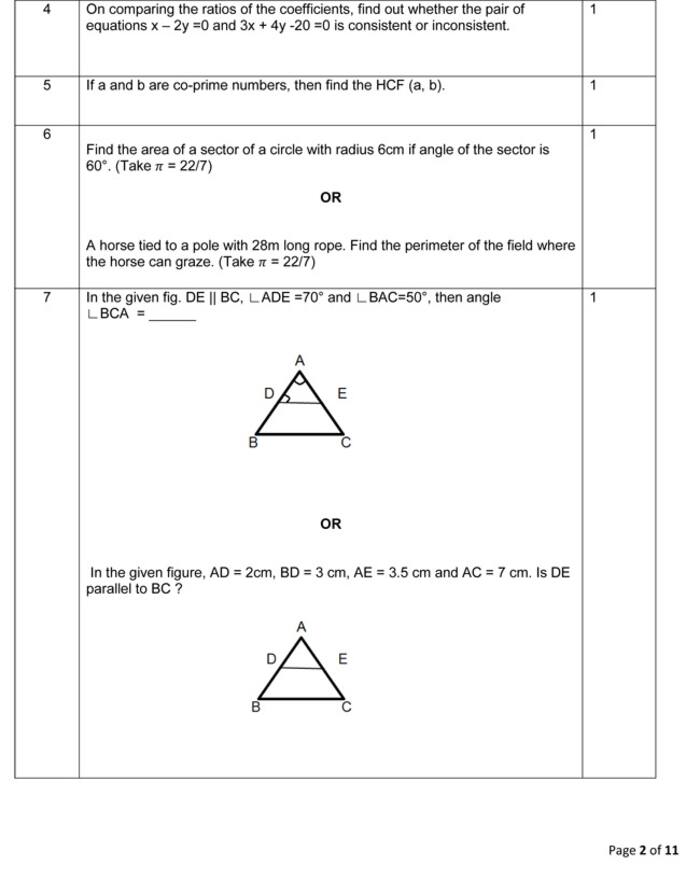 Cbse Board Exam 2021 Download Class 10 Maths Sample Paper Online Cbse Board Exam 2021 Download Class 10 Maths Sample Paper Online