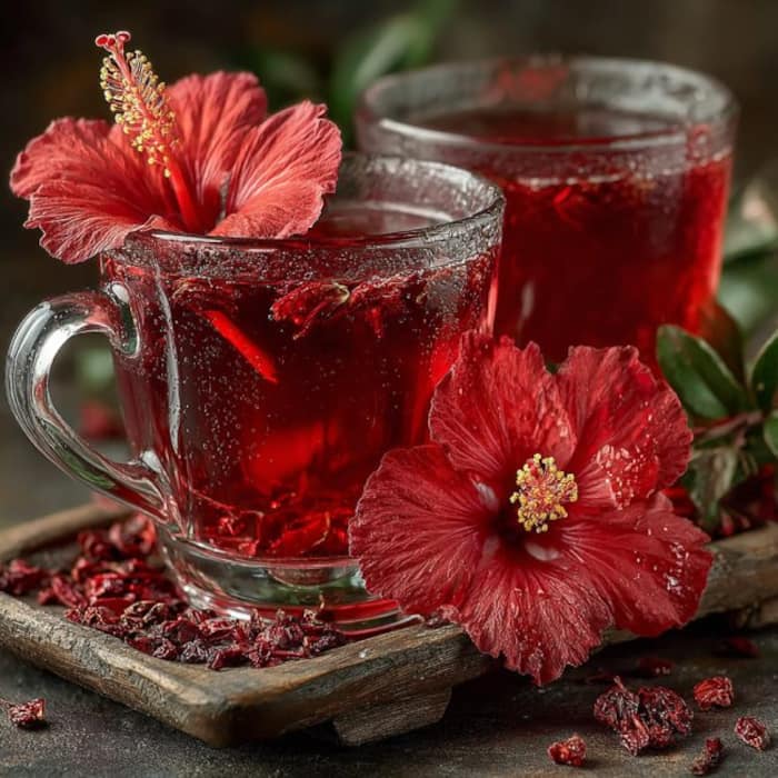 Drink hibiscus tea for its healthy benefits