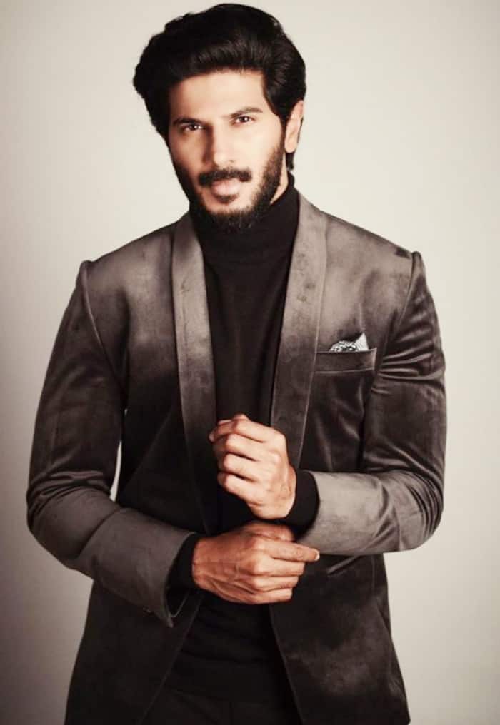 Dulquer Salmaan wears roll-neck with nice velvet blazer. Don’t miss the hotness level!