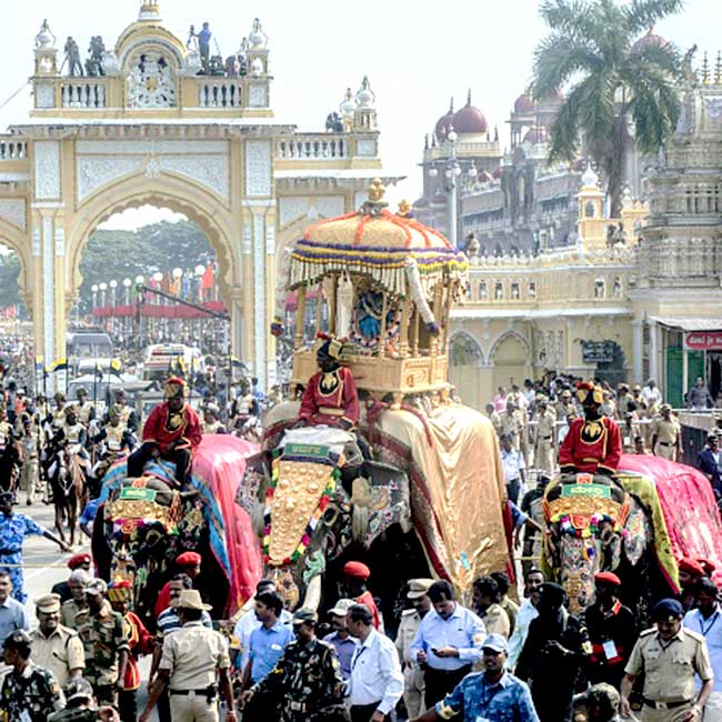 Jumbo Savari is Vijayadashami Elephant procession during Mysore Dasara