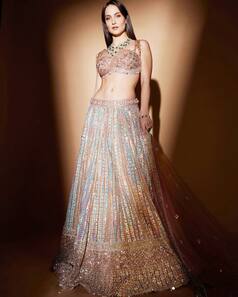 Elli AvrRam Takes The Internet by Storm in Shimmery Luxury Indian Couture - See HOT Photos