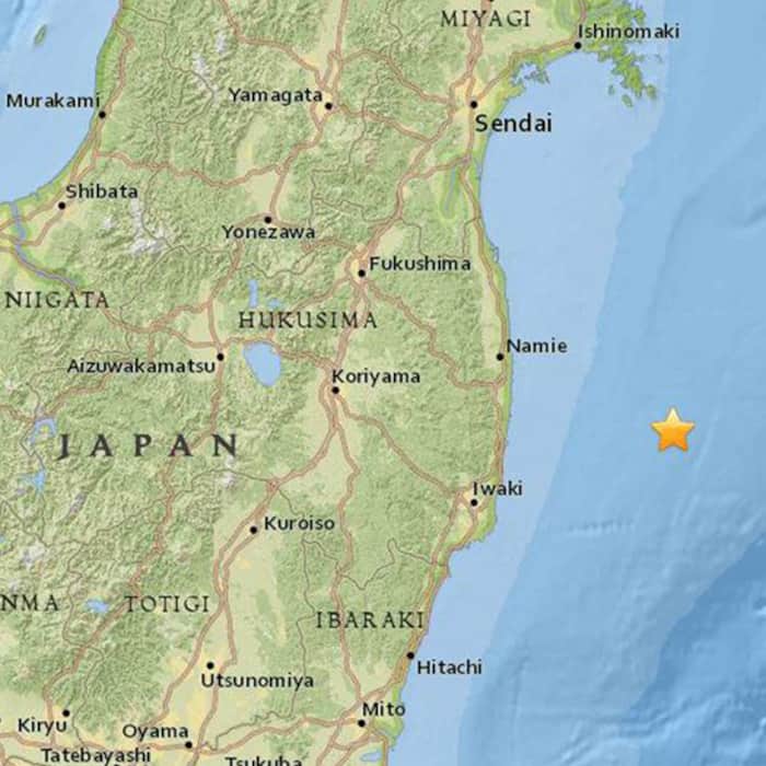Epicenter of Japan’s earthquake