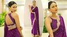 Erica Fernandes Looks Drop Dead Gorgeous in The Most Festive Purple Saree Ever, It Costs Rs 67K - See Pics