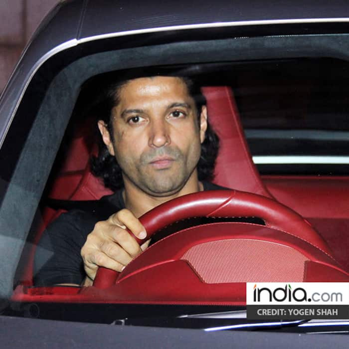 Farhan  Akhtar at sister Zoya Akhtar’s residence