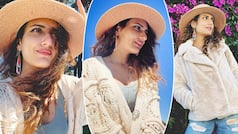 Fatima Sana Shaikh is an Aesthetic Beauty in Her Latest Pics With Vintage Sweater And Sun Hat -See PICS